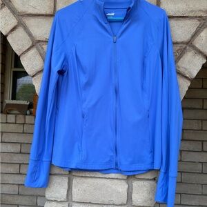 Avia Women's Light Blue Full-Zip Active Jacket Size L